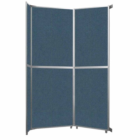 Versare Operable Wall Folding Room Divider 7'11" x 12'3" Caribbean Fabric 1070237-2